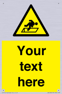 Custom Warning Hatch Sign